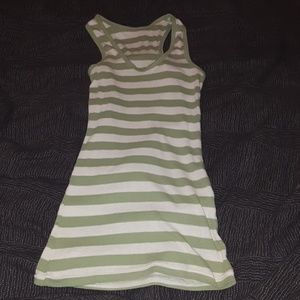 Green/White Striped Tank Top